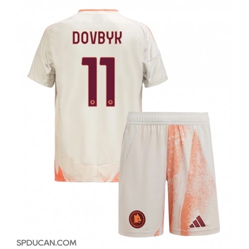 Dječji Nogometni Dres AS Roma Artem Dovbyk #11 Gostujuci 2024-25 Kratak Rukav (+ Kratke hlače)